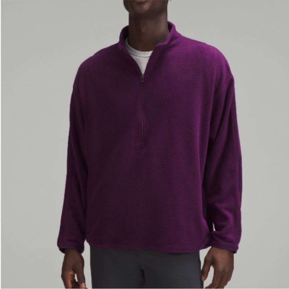 Lululemon Oversized-Fit Fleece Half Zip size small in dramatic magenta